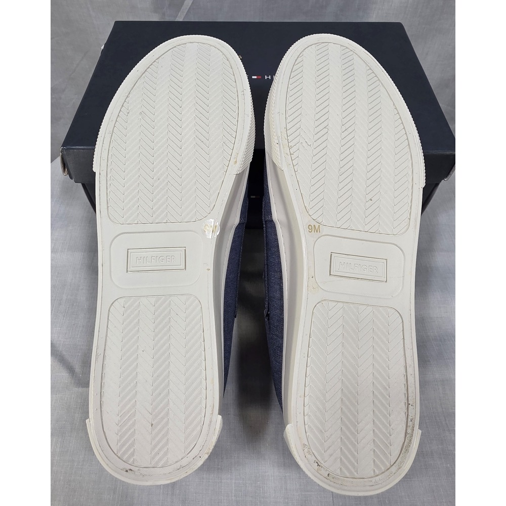 Tommy Hilfiger Men's Canvas Boat Shoes Navy Blue Lace Up Loafers - Picture 13 of 15
